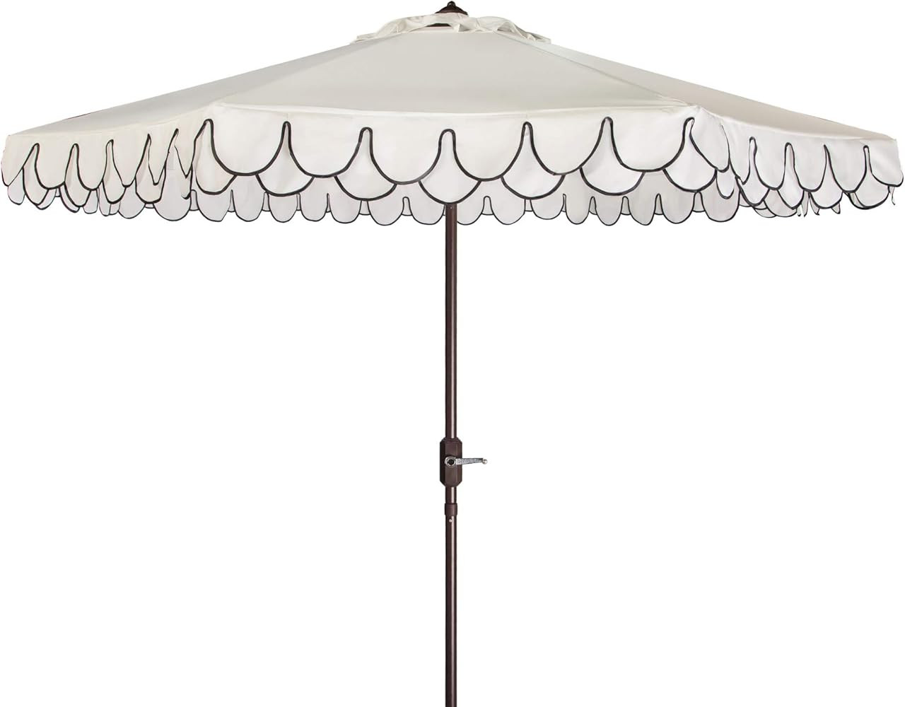 SAFAVIEH PAT8006A Outdoor Collection Elegant Valance Auto Tilt Umbrella, 9', Navy/White | Amazon (US)