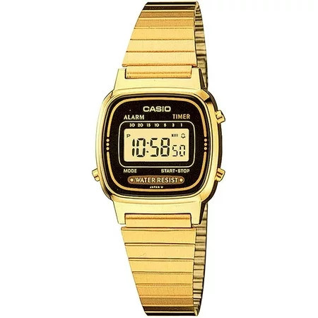 Casio Ladies Stainless Steel Gold Digital Watch LA670WGA-1CR | Walmart (US)