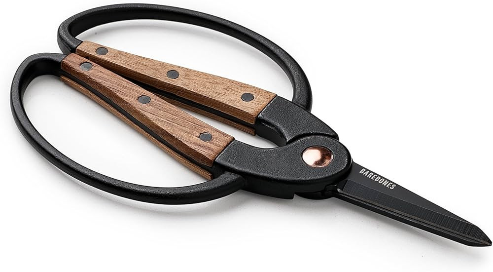 Barebones Walnut Plant Scissors - Garden Supplies and Indoor Plant Accessories - Large Plant Shears with Wide Handles - Comfortable Fit Hand Pruners | Amazon (US)