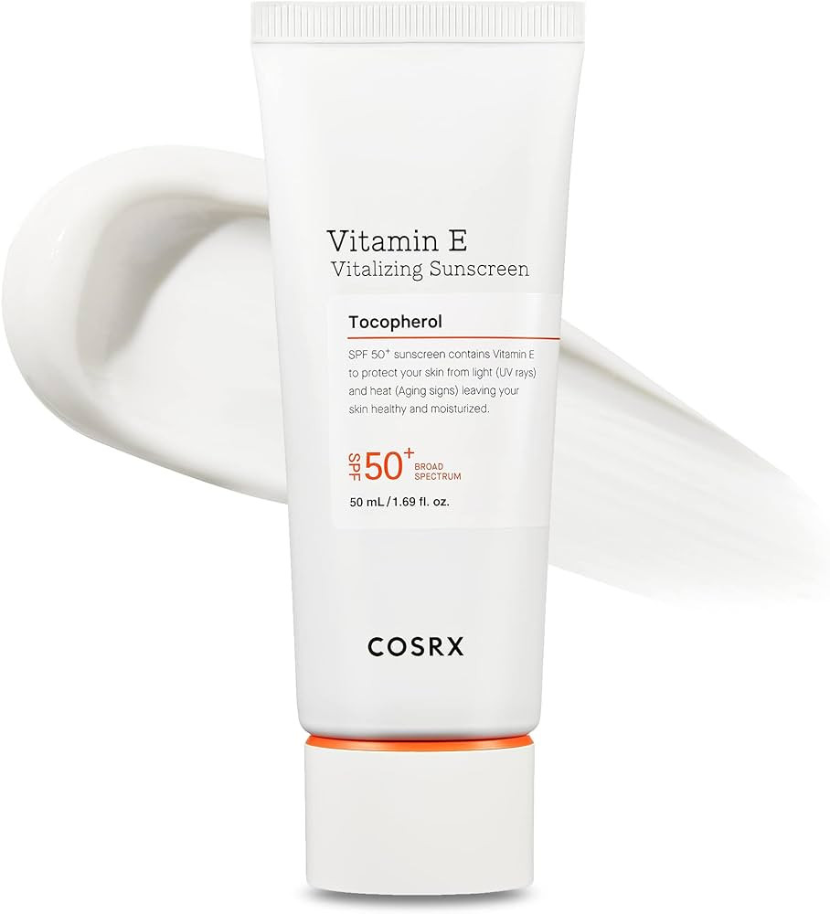 COSRX Daily SPF 50 Vitamin E Vitalizing Sunscreen, OTC Broad Spectrum UVA & UVB Protection, Light... | Amazon (US)