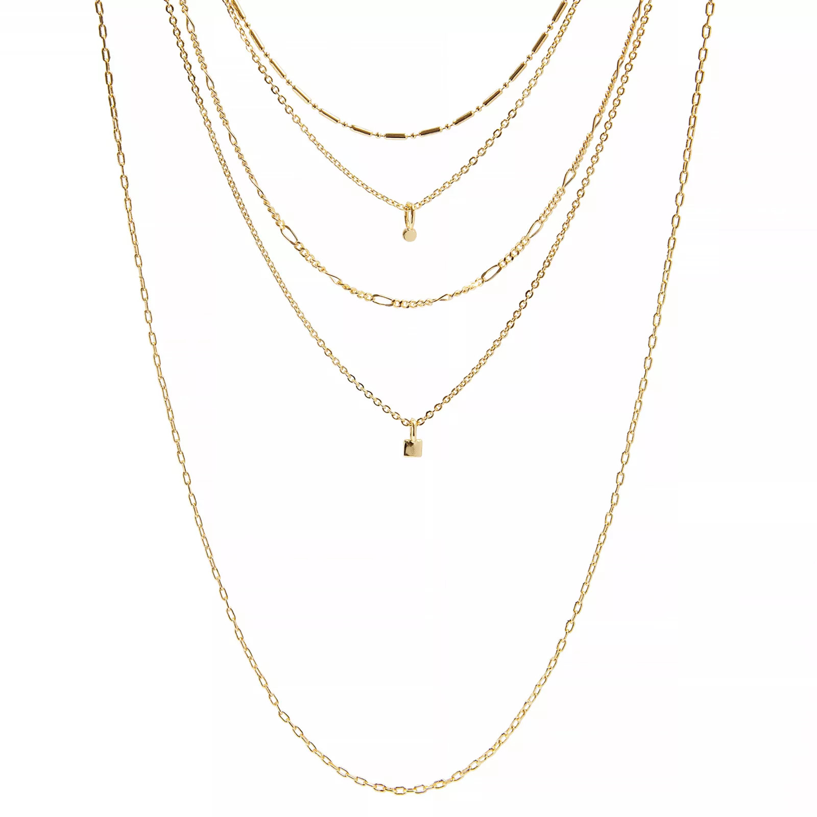 LC Lauren Conrad Gold Tone 5-Row Multi-Chain Necklace, Women's | Kohl's