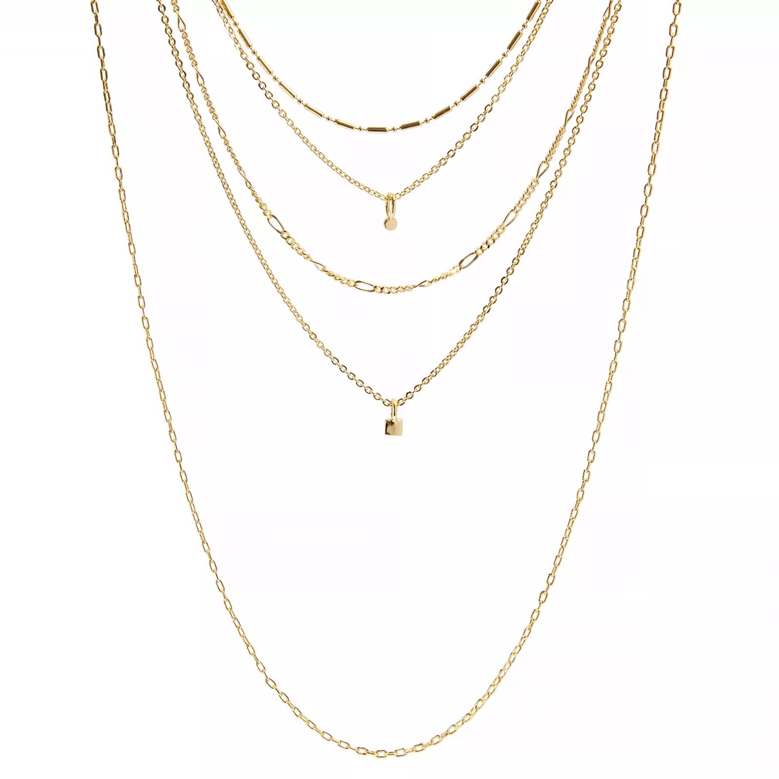 LC Lauren Conrad Gold Tone 5-Row Multi-Chain Necklace, Women's | Kohl's