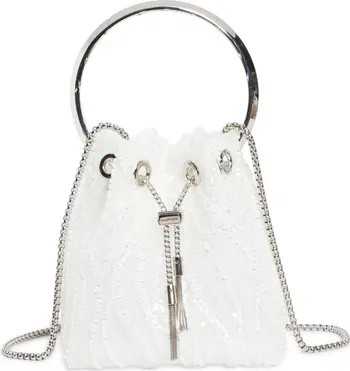 Jimmy Choo Bon Bon Sequin Mesh Pouch | Nordstrom | Nordstrom