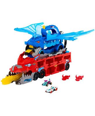 Hot Wheels Ultimate Dual Dragon Transporter Toy Cars - Macy's | Macy's