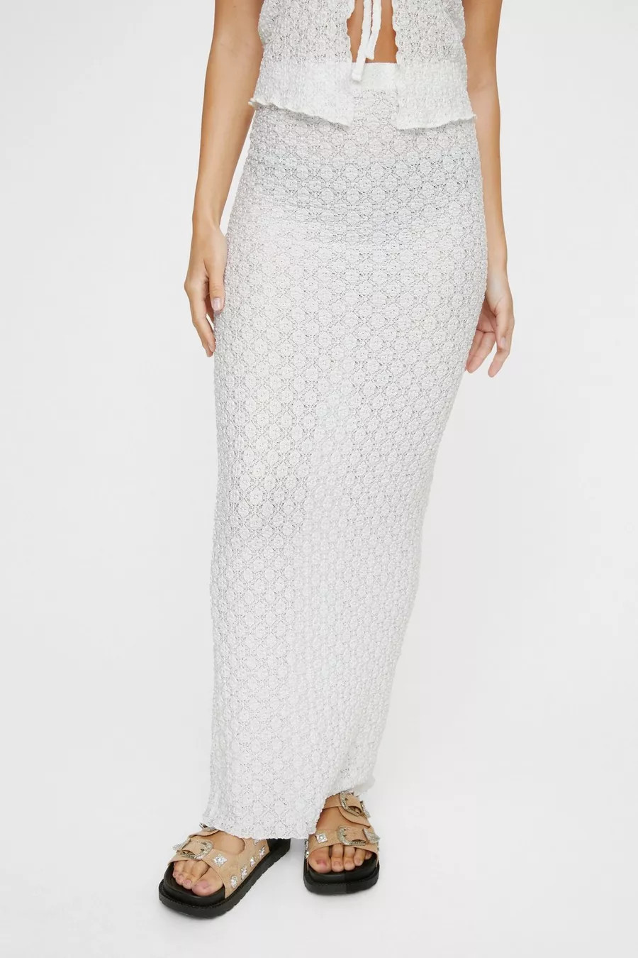 Textured Lace Maxi Skirt | Nasty Gal US