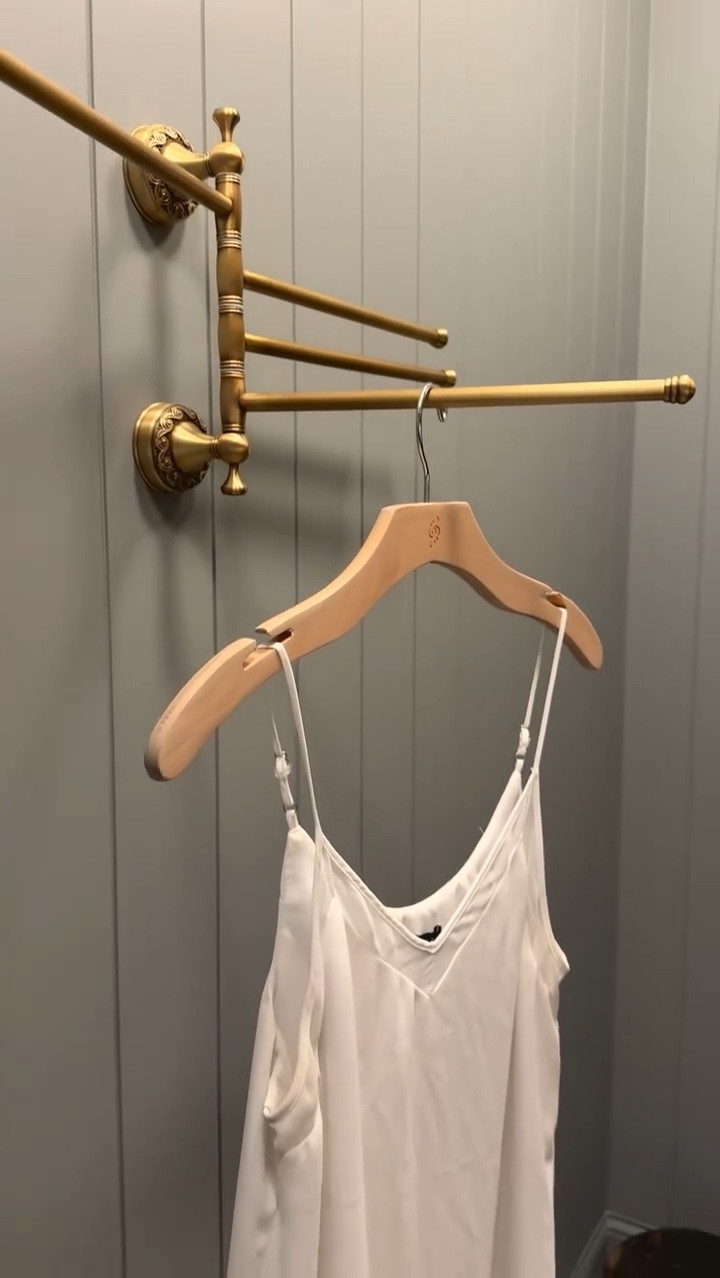 Been waiting so long to find the perfect piece to hang dry my delicate clothes. 🤌🏻 I love it! Mine sold out already but I found an equally gorgeous and affordable option for you. Comment below and I’ll send you the link!

#timelessdesign 
#livedinlook #timelesshome #ltkhome #liketkit #amazonhomefinds vintage brass laundry room drying rack magnolia home teak cups

#LTKFindsUnder50 #LTKHome #LTKFamily