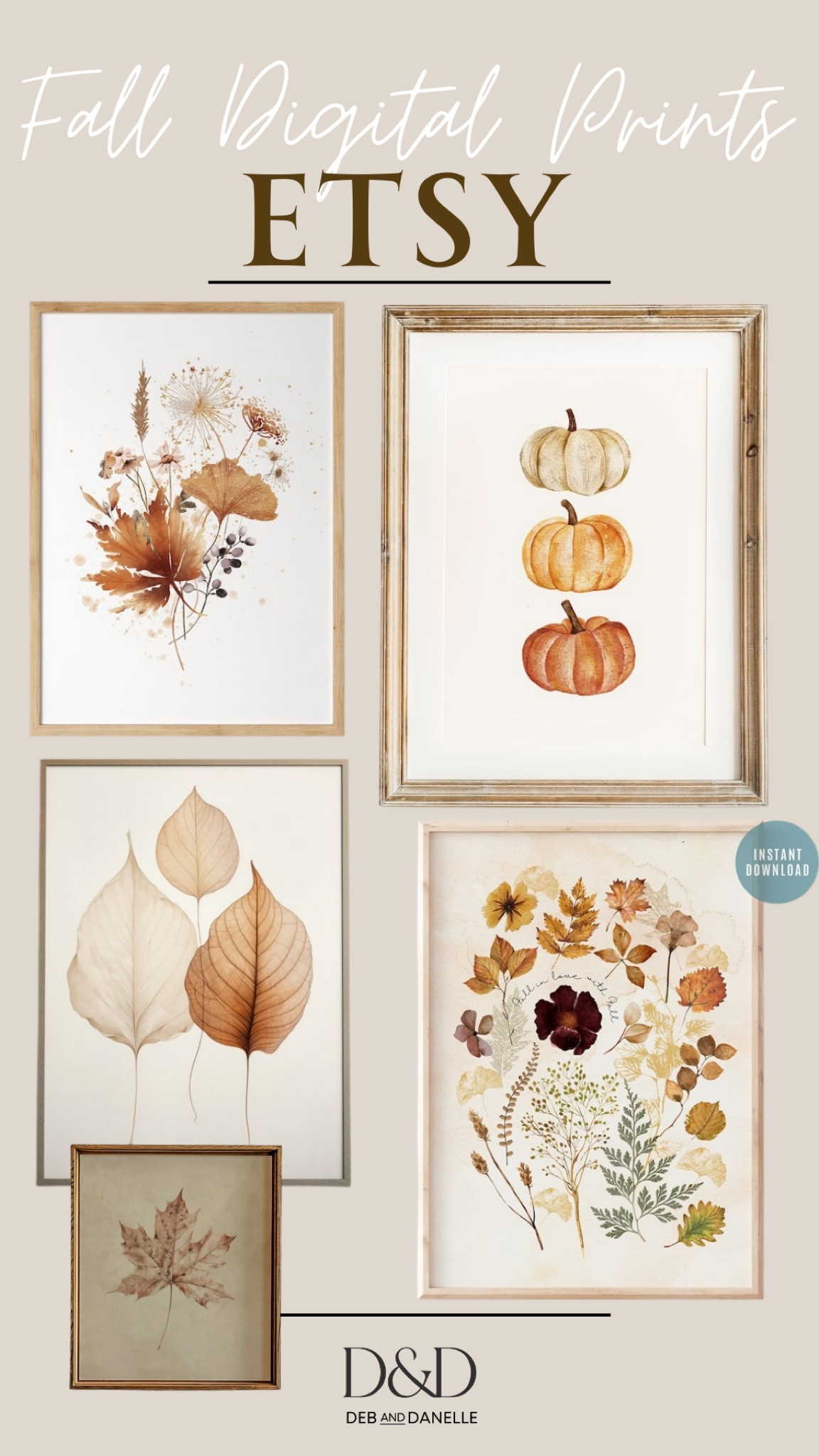 Here are some light digital prints to add a touch of Fall vibes to your home. You simply purchase the print, print it in your desired size, and add it to a frame. It’s super easy! 

#LTKSeasonal #LTKHome #LTKFindsUnder50