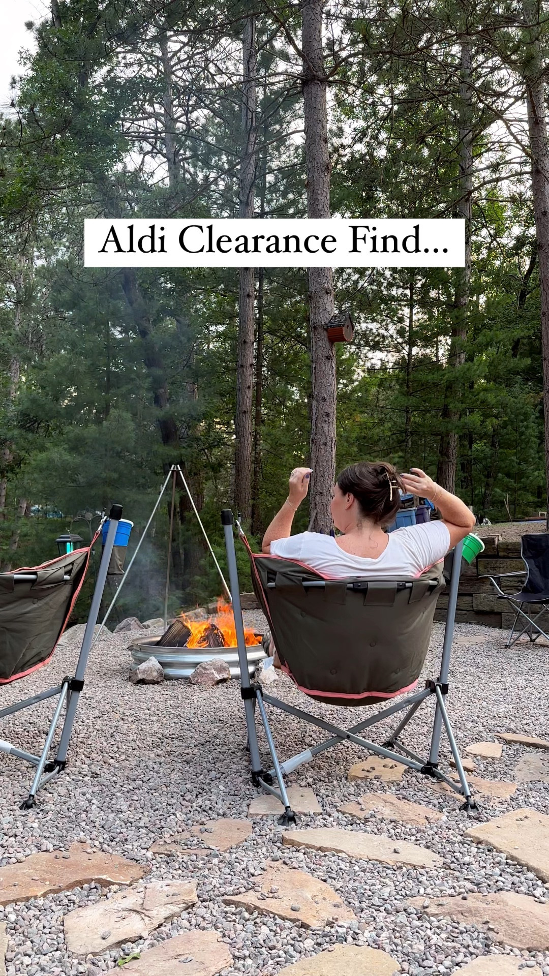 RUN to your local @aldiusa and see if they still have this chair! We got them for $12.49 on clearance. Such a steal! 

If your store is sold out, I am v sorry. Have a few similars linked for you on my LTK, just comment SHOP. Fair warning tho, the price isn’t as good as that sweet sweet Aldi Aisle of Shame clearance price. 

Meanwhile… I’ll be here, swingin’ in my hammock. 

#wisconsinsummer #wisconsinmom #aldifind #aldifinds #aldilove #aldiusa #aldihaul #aldispecialbuys #summerchair #hammockchair #midwestliving #cabinlife #atthelake #midwestblogger #midwestmoment #letyourhairdown #LTKSeasonal #LTKTravel #ltksalealert