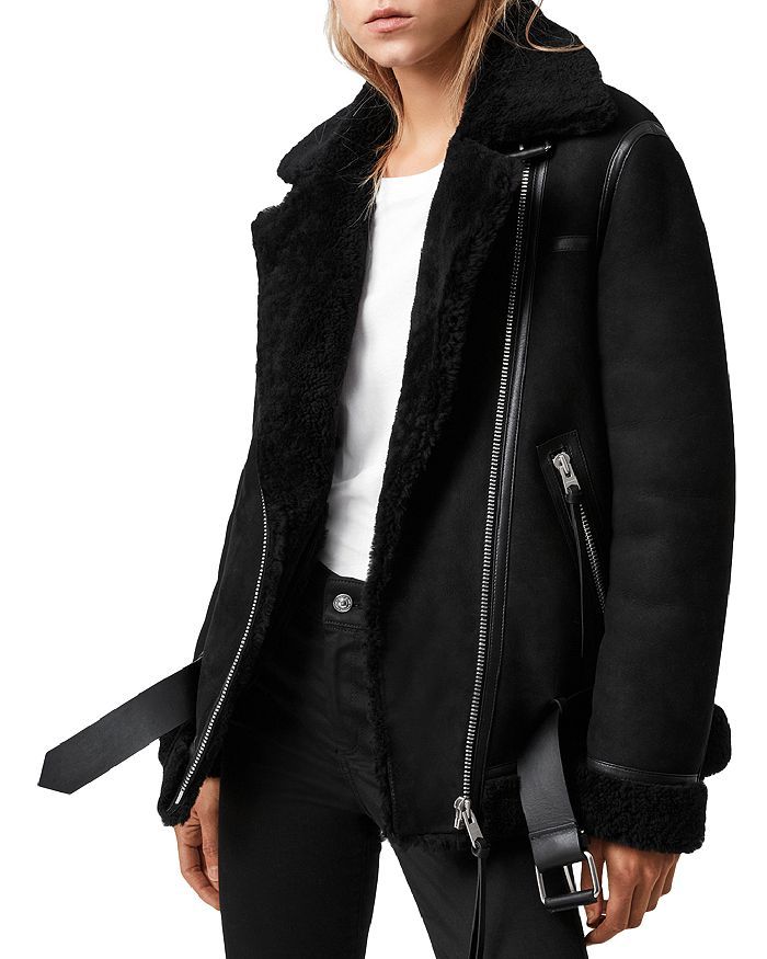 ALLSAINTS Rei Shearling Coat Women - Bloomingdale's | Bloomingdale's (US)