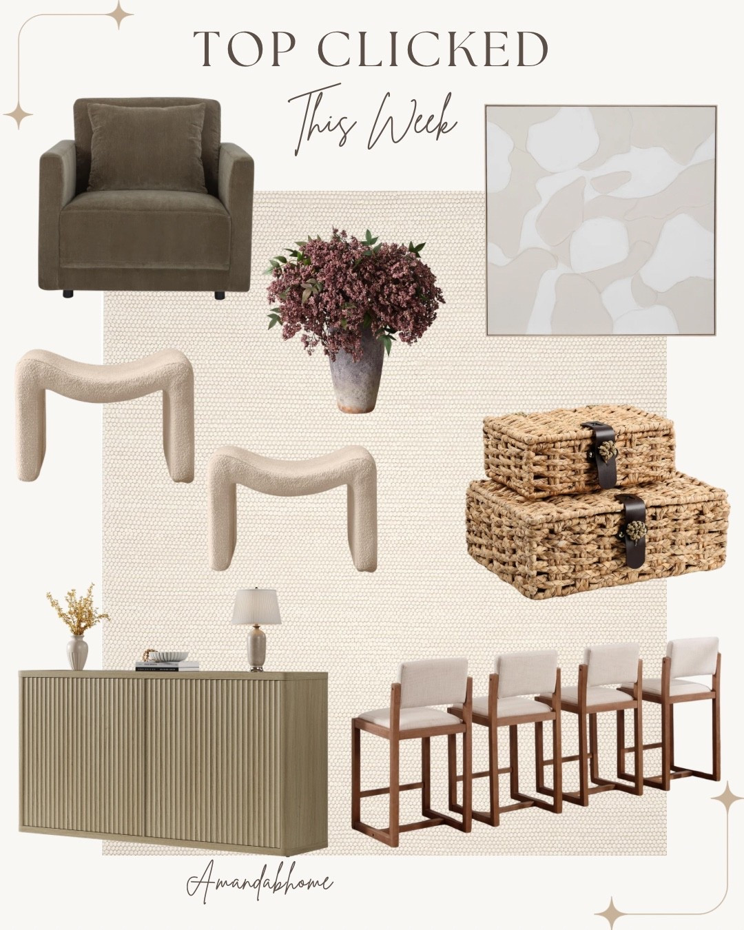 Home decor faves this week!

Counter stools, sideboard, accent chair, wall art

#LTKHome #LTKSaleAlert