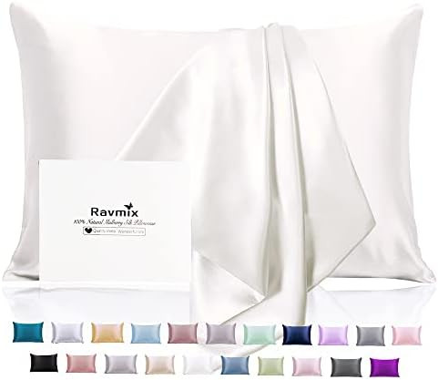 Ravmix Silk Pillowcase for Hair and Skin 21 Momme with Hidden Zipper, Both Sides 100% Mulberry Si... | Amazon (US)