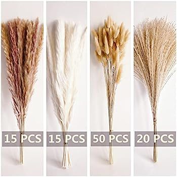 100 PCS Boho Pampas Grass, Naturally Dried Pompas, Pampas Grass Decor for Wedding , Boho Party De... | Amazon (US)