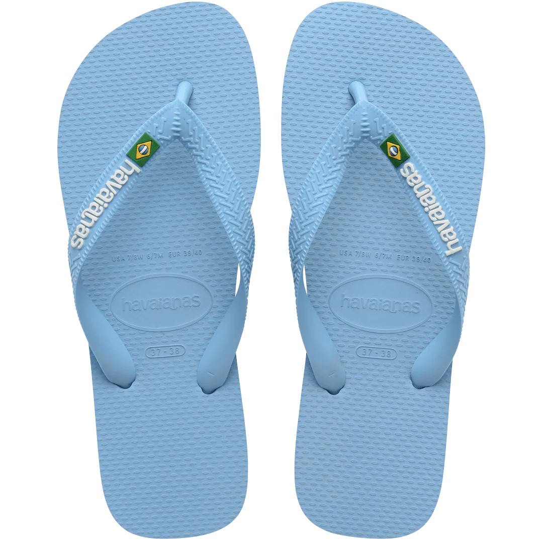 Women's Brazil Logo Flip Flops Blue Lavender/White | Havaianas | Havaianas