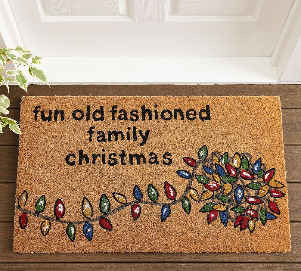 National Lampoon&rsquo;s Christmas Vacation™ Tangled Lights Light Up Doormat | Pottery Barn (US)