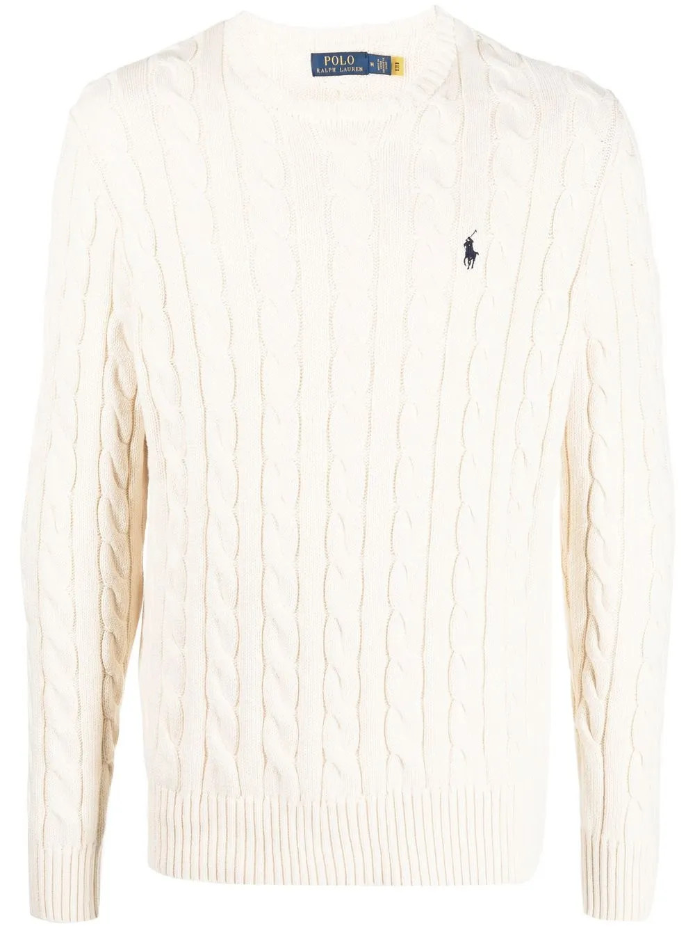 Polo Ralph Lauren 小马刺绣粗绞花针织毛衣 - Farfetch | Farfetch (CN)