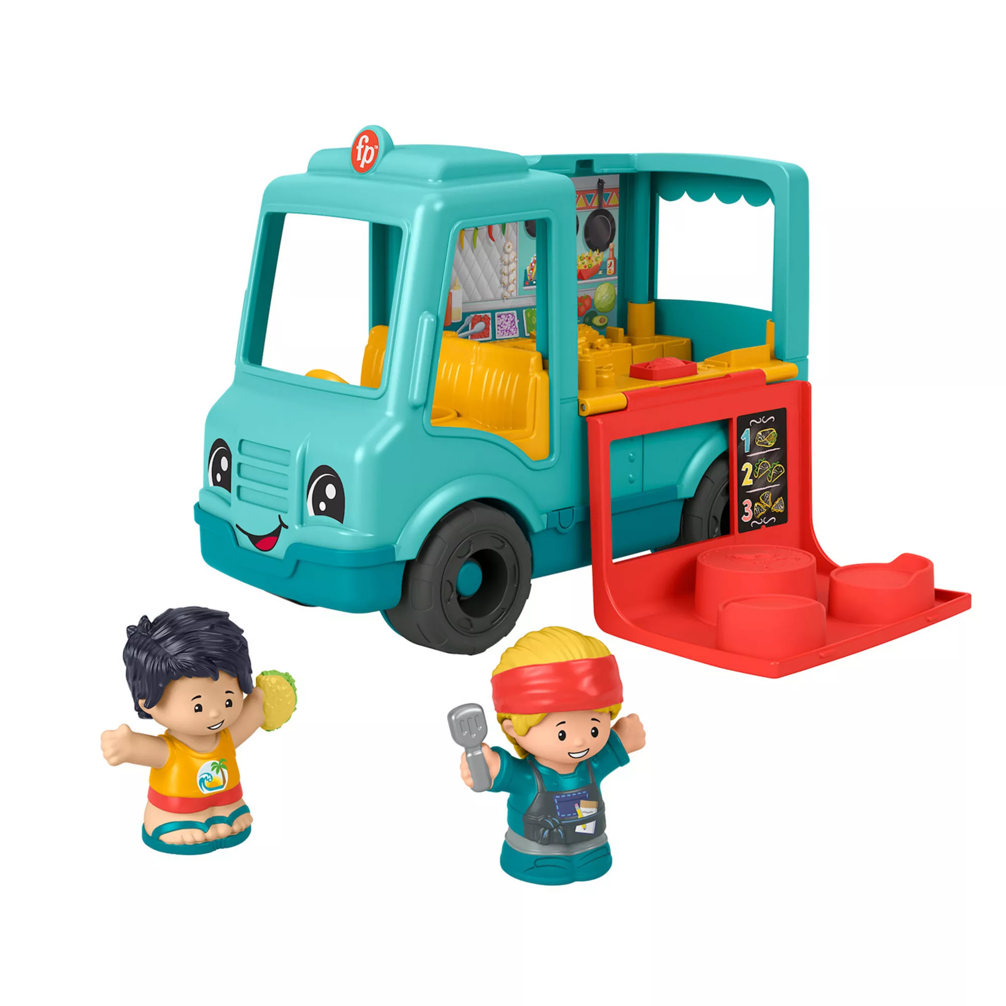 Fisher-Price Little People Serve It Up Food Truck Musical Toddler Toy Vehicle with 2 Figures | Kohl's