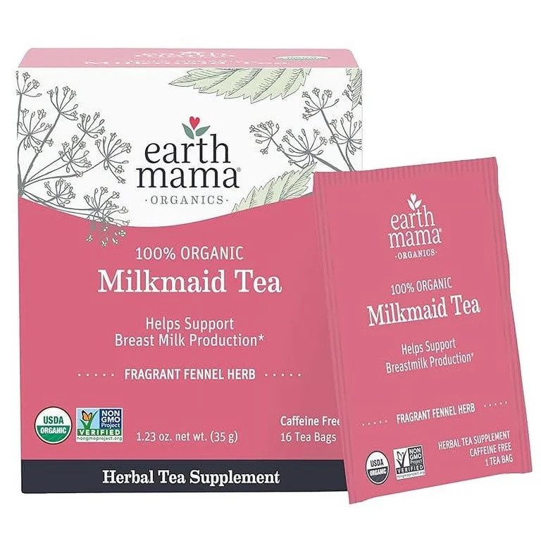 Organic Milkmaid Tea by Earth Mama | Supports Healthy Breastmilk Production and Lactation, Herbal... | Walmart (US)