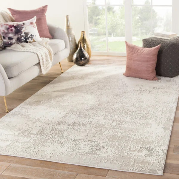 Manzi Abstract Gray Area Rug | Wayfair North America
