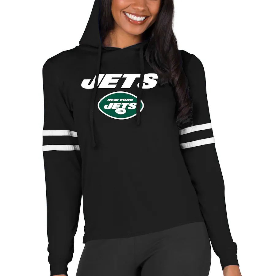 Women's New York Jets  Concepts Sport Black Marathon Pullover Hoodie | NFL Shop