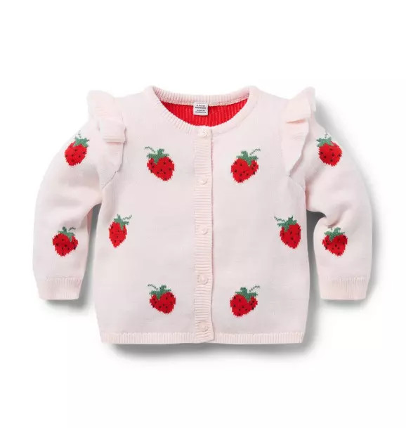 Baby Strawberry Ruffle Cardigan | Janie and Jack