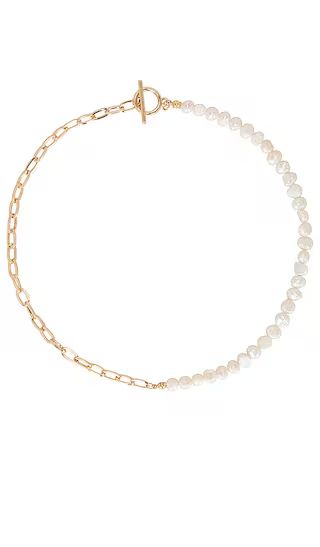 Pearl Paper Clip Necklace in Gold | Revolve Clothing (Global)
