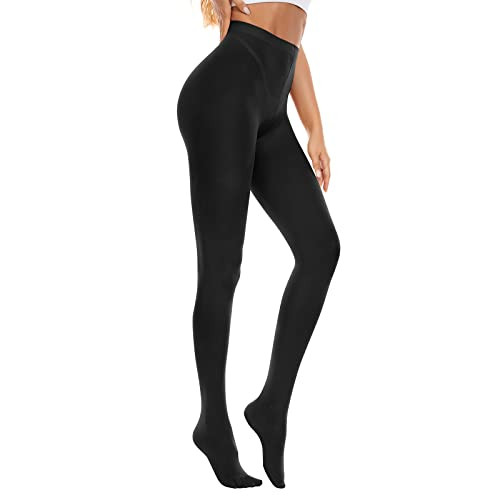 American Trends Womens Black Tights Sheer Pantyhose Ballet Dance Tight Soft Black Stockings for Women Footed Leggings Black L | Amazon (US)