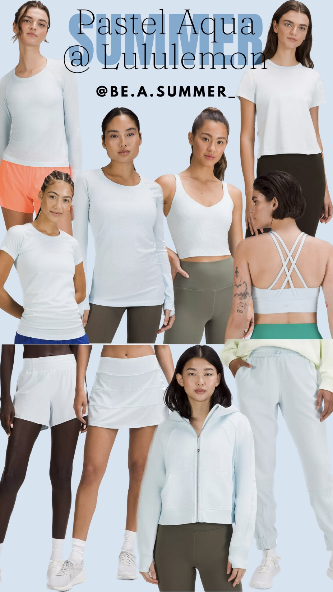 Powder Blue at Lululemon is verified #hocsummer! 

Closest to our Pastel Aqua! 