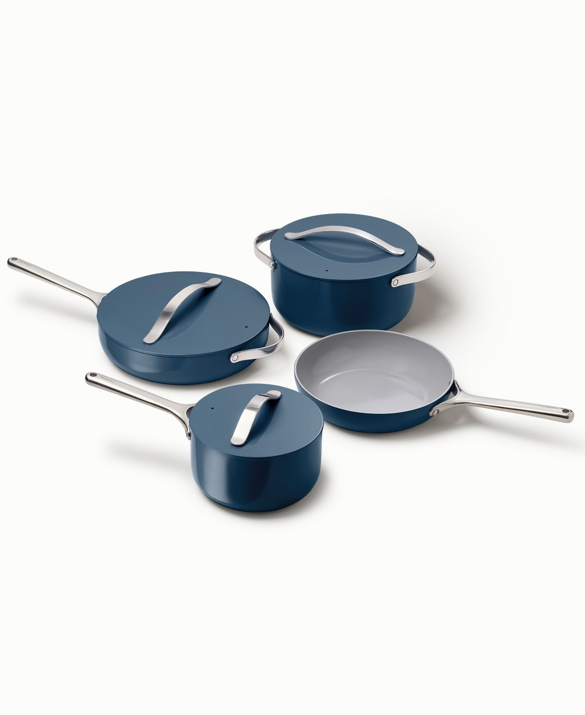 Caraway Non-Stick Ceramic 12 Piece Cookware Set - Navy | Macy's