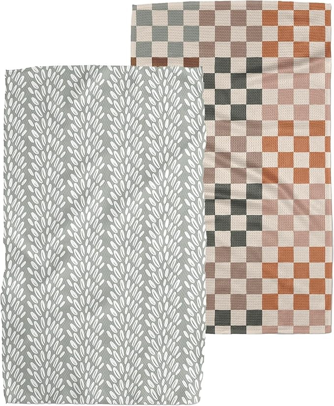 GEOMETRY Kitchen Tea Towel - Quick Dry Microfiber Cloth Dish Towels for Kitchen Drying - Premium ... | Amazon (US)