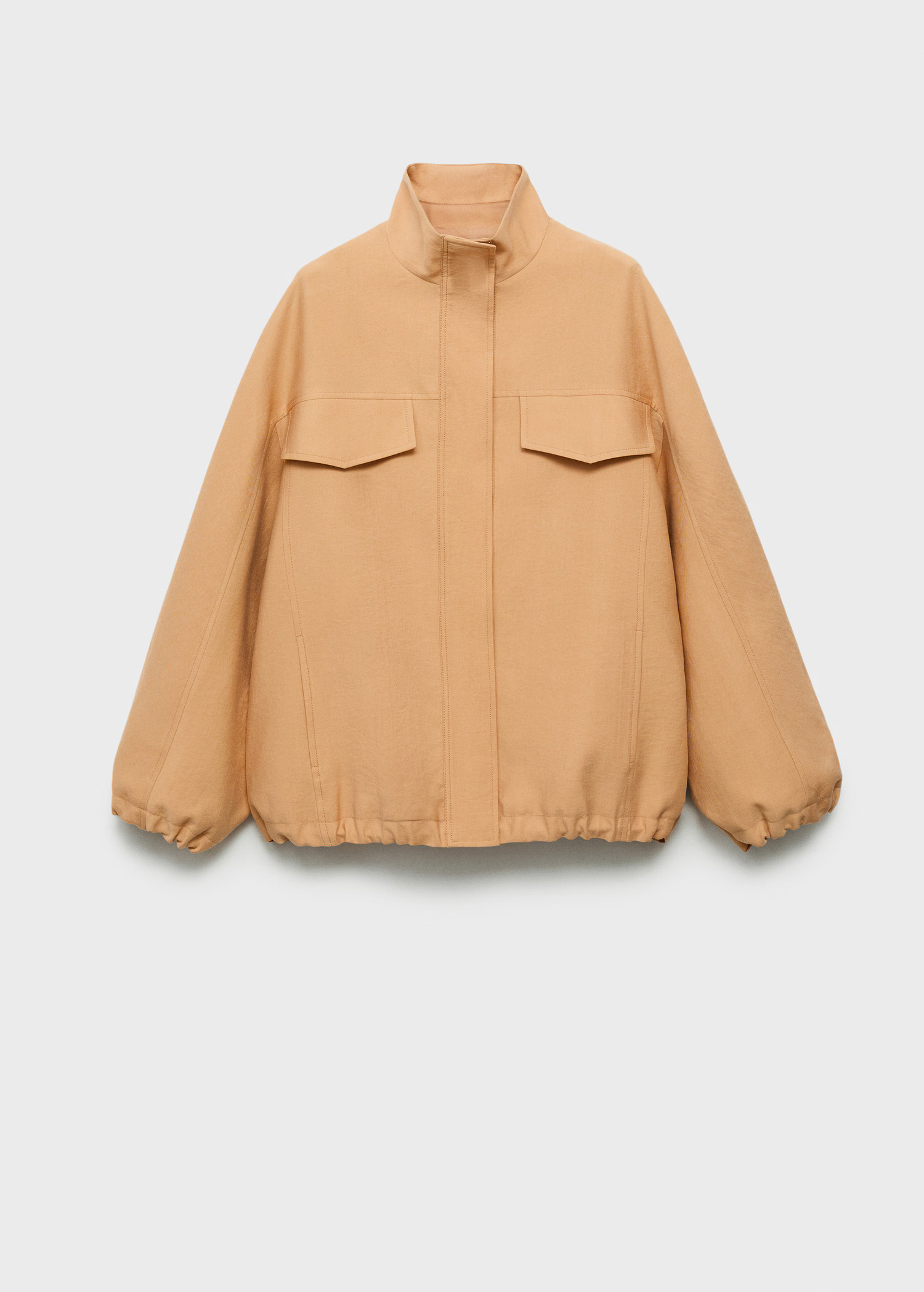 Oversized lyocell jacket with pockets - Women | MANGO USA | Mango (US/MX/AU)
