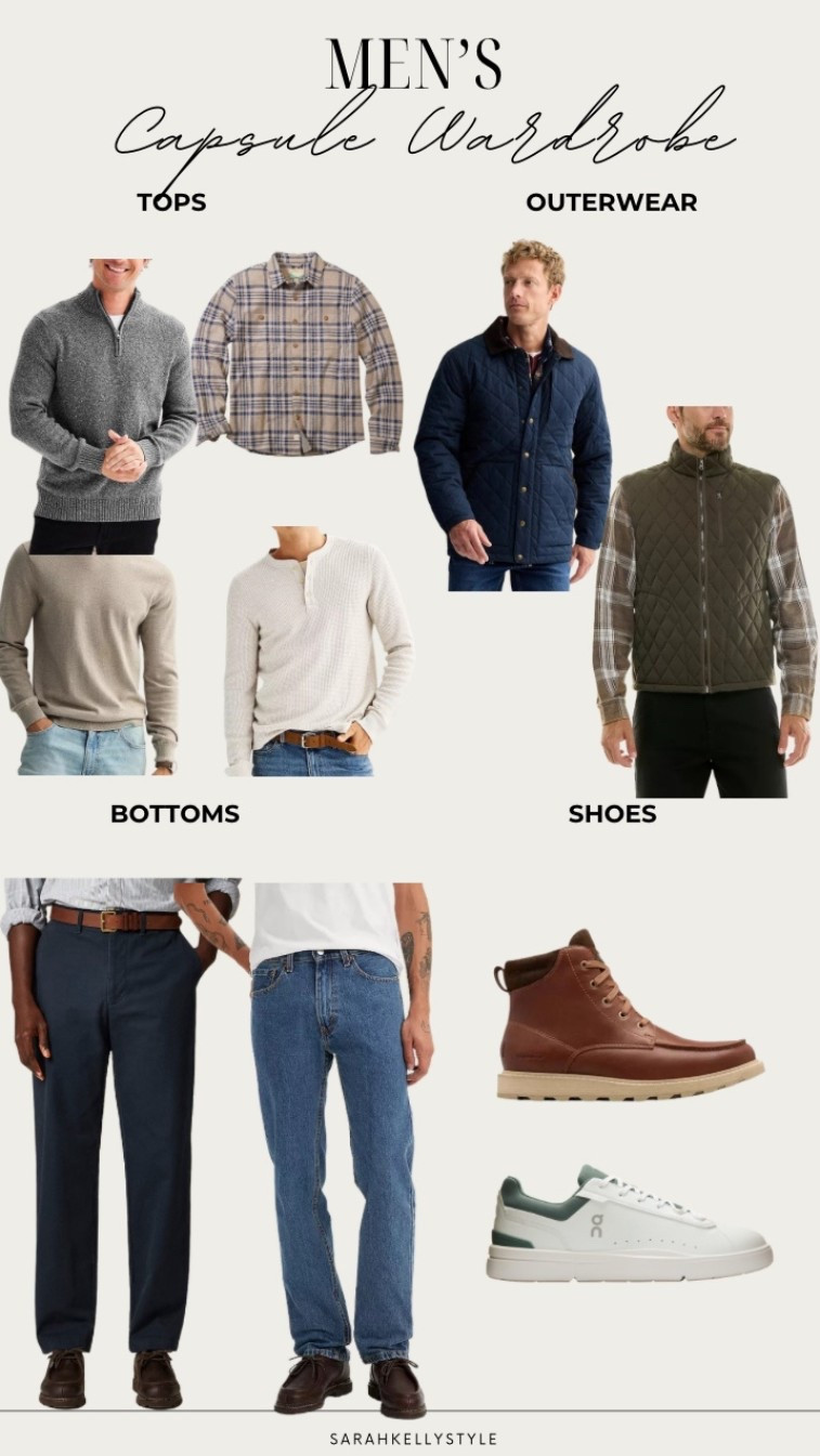 Built a men’s capsule wardrobe so he can stop guessing and start looking put-together with zero effort. These are the 10 pieces that mix + match for any day. Perfect for refreshing his closet or gifting the guy who’s impossible to shop for.

#LTKMens #LTKHoliday #LTKGiftGuide