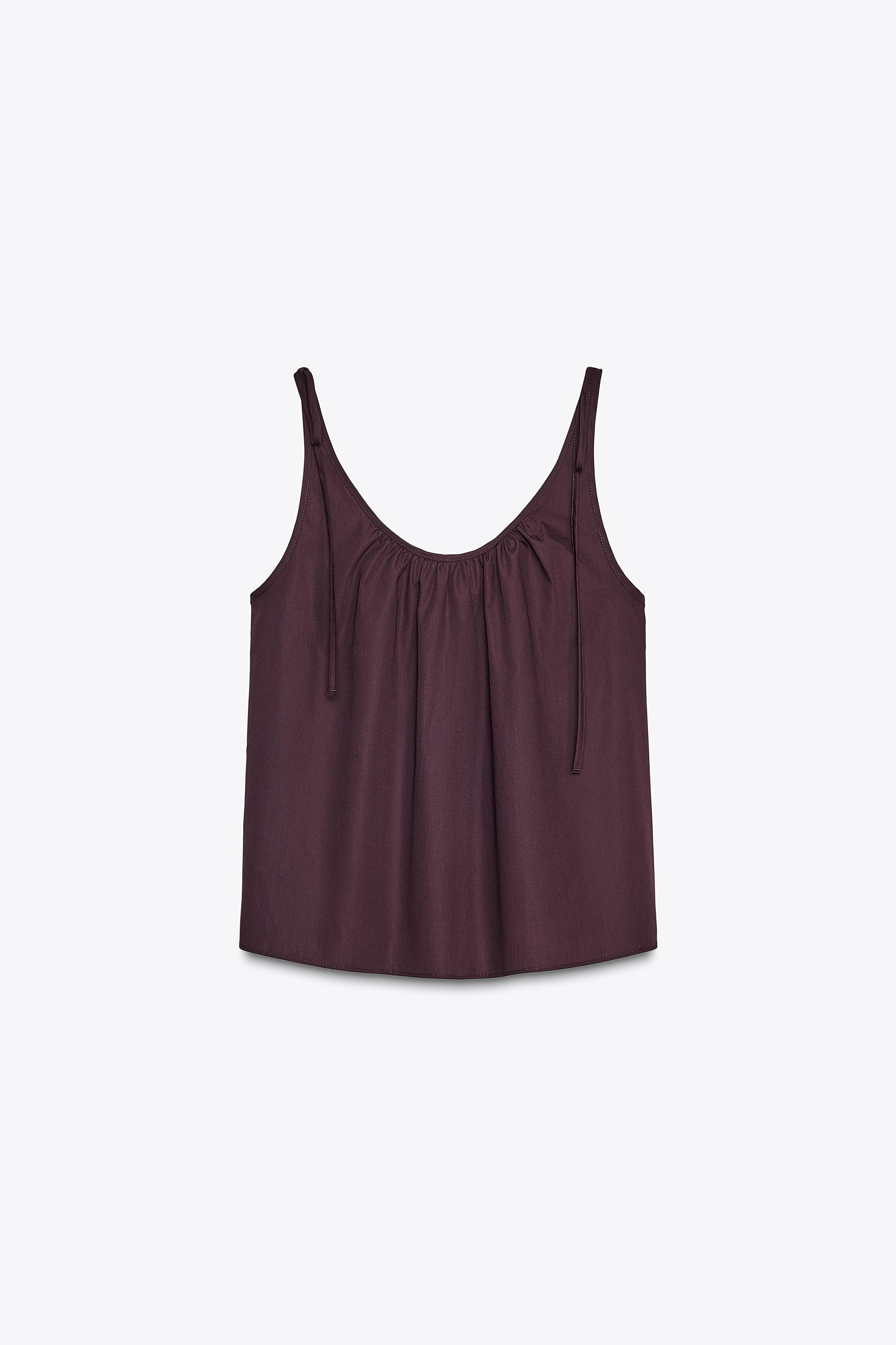 POPLIN TIE TOP | Zara UK