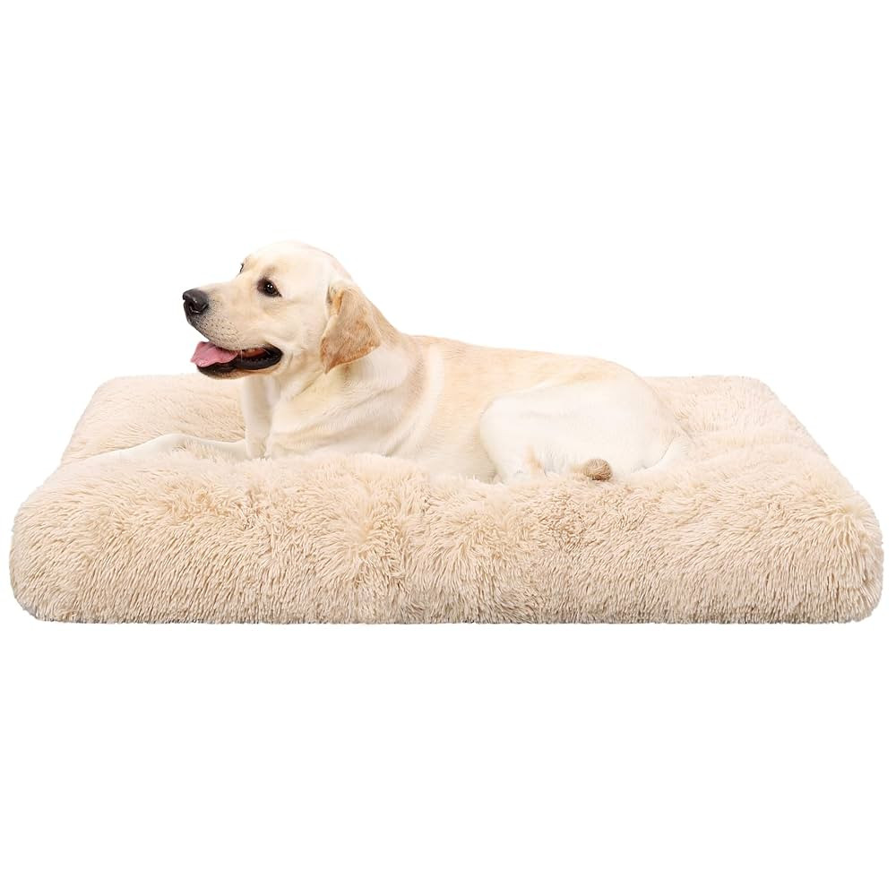 KSIIA Dog Crate Bed Washable Dog Beds for Extra Large Dogs Deluxe Plush Fluffy Comfy Thick Kennel... | Amazon (US)