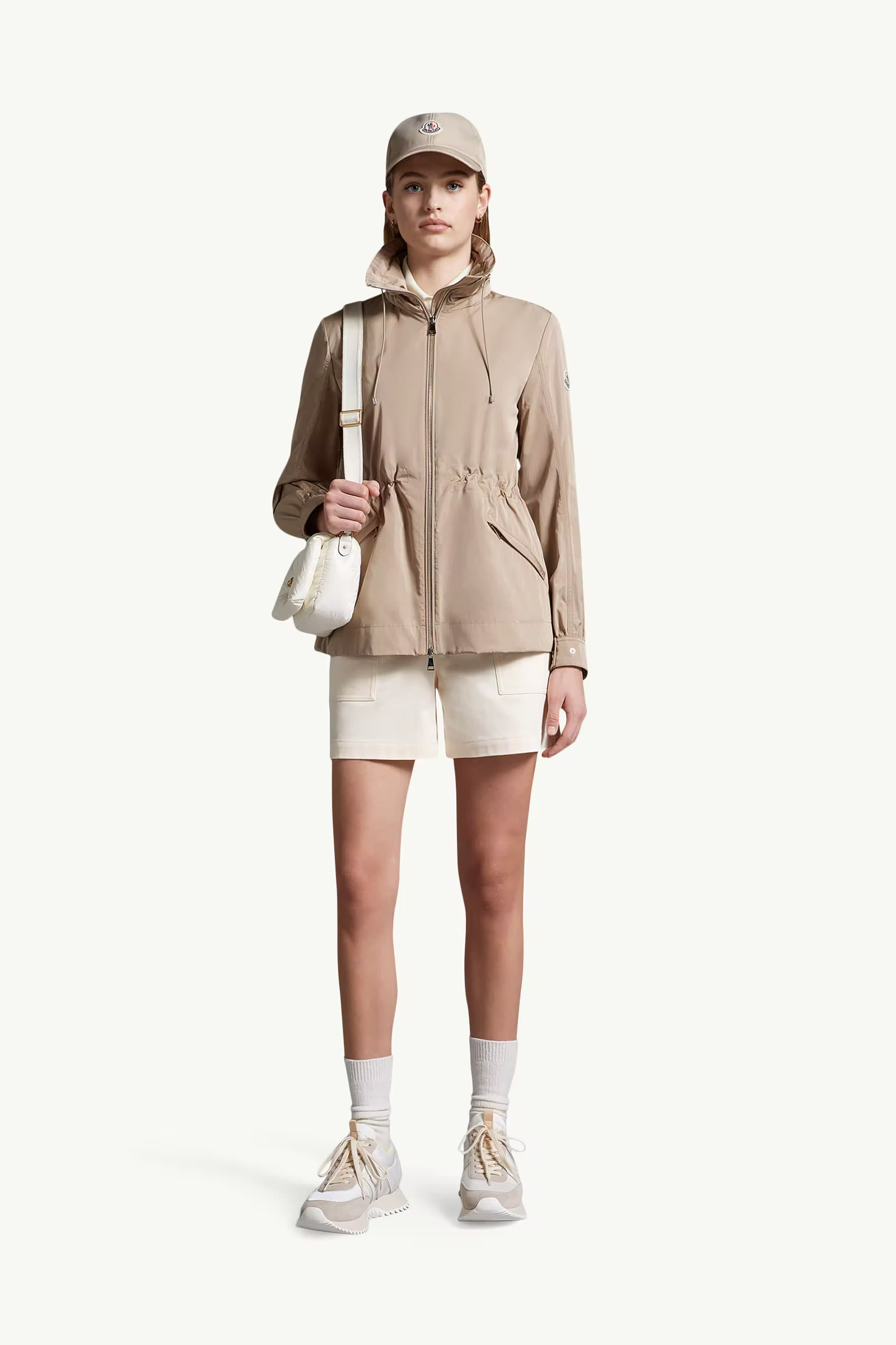 Beige Enet Hooded Parka - Windbreakers & Raincoats for Women | Moncler US | Moncler