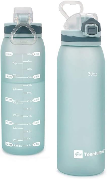 Teentumn Time Marker Water Bottle Gym, 30oz Large Durable Bottle for Workout Sport Travel Water T... | Amazon (CA)