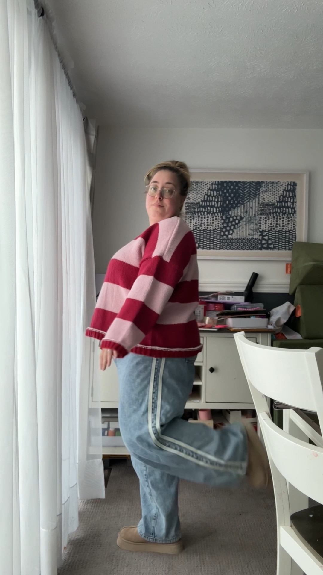 Stay at home mom outfit of the day comfy sweater and baggy jeans are the elite combo at the moment @gapstyle 

#LTKMidsize #LTKPlusSize #LTKmomlife