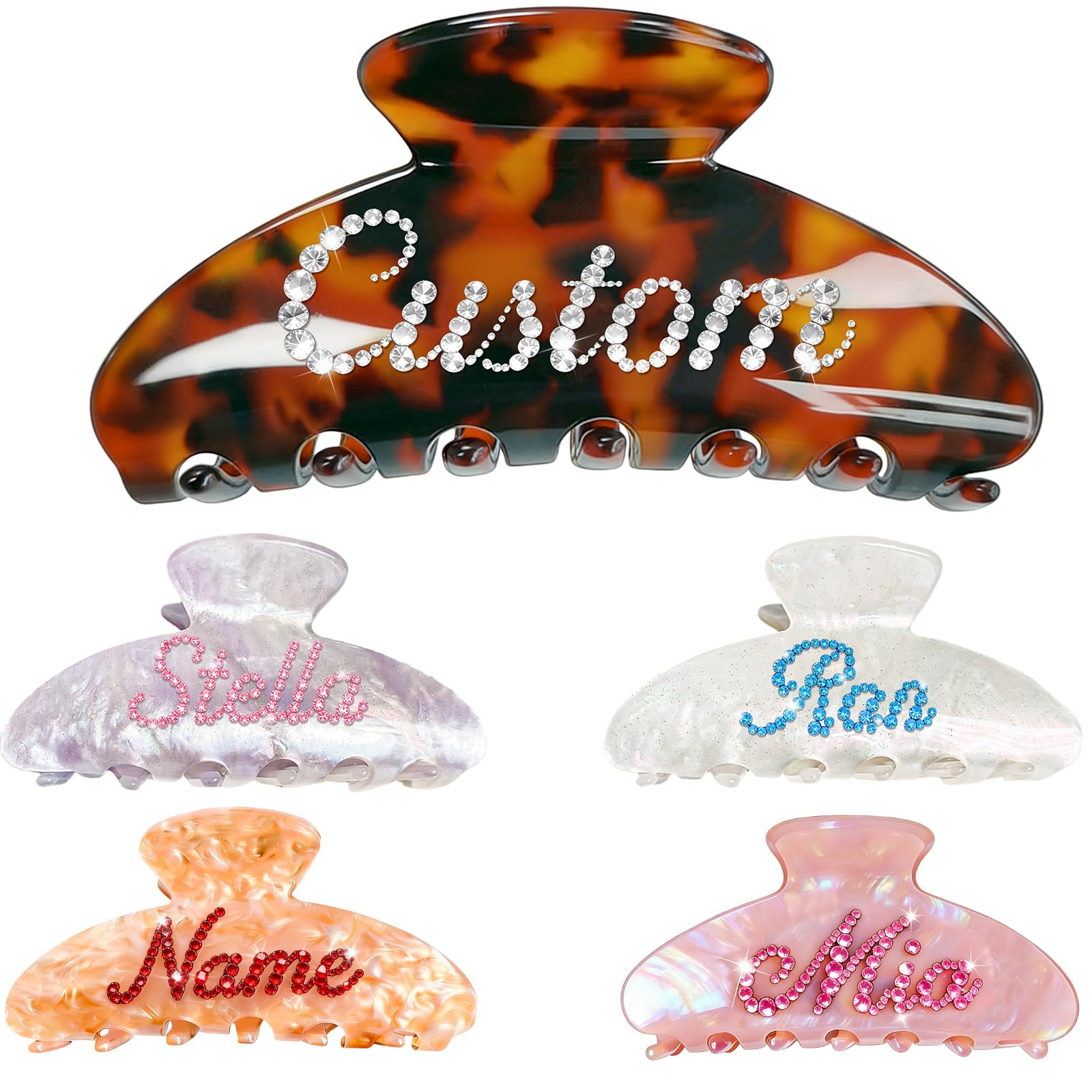 Personalized Claw Clip with Name Custom Hair clip for Women Custom Large Claw Clips Thick Hair Pe... | Amazon (US)