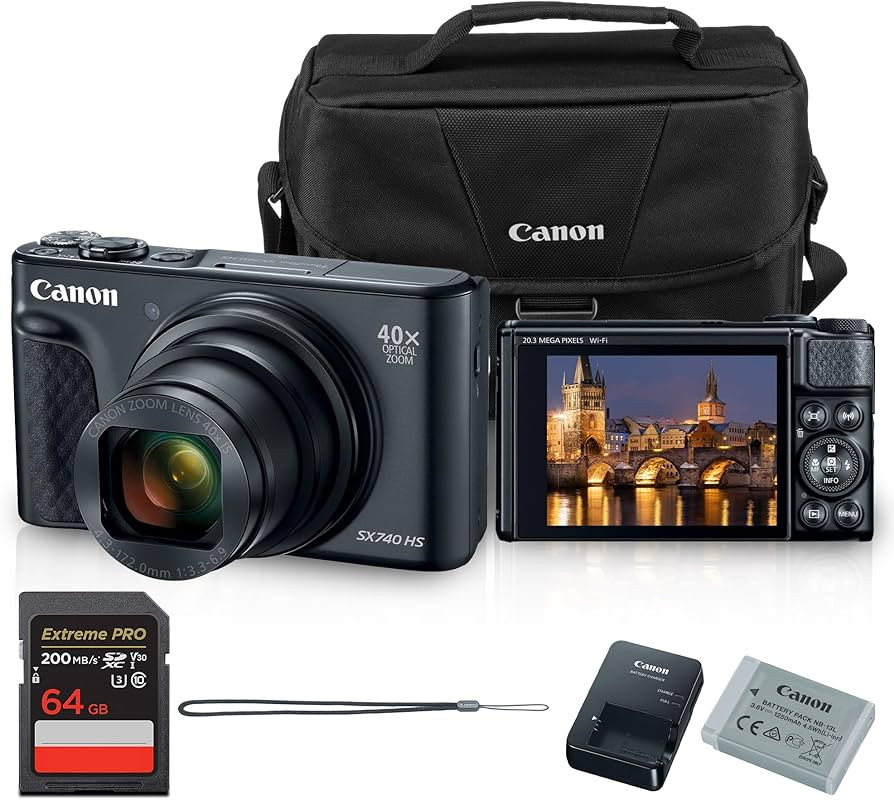 Canon PowerShot SX740 HS Digital Camera | 20.3MP CMOS Sensor, 40x Optical Zoom, 4K UHD Video, Wi-... | Amazon (US)