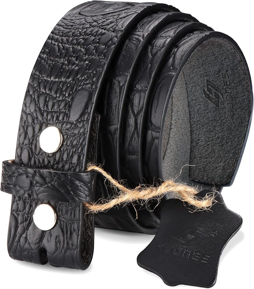 HJones Western Belts for Men without Buckle,Cowboy Belt Buckles for Men,1.5" Wide Genuine Leather... | Amazon (US)