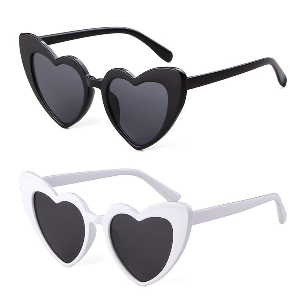 Zoint Clout Heart Sunglasses Goggles Vintage Cat Eye Mod Style Retro Kurt Cobain Glasses | Amazon (US)