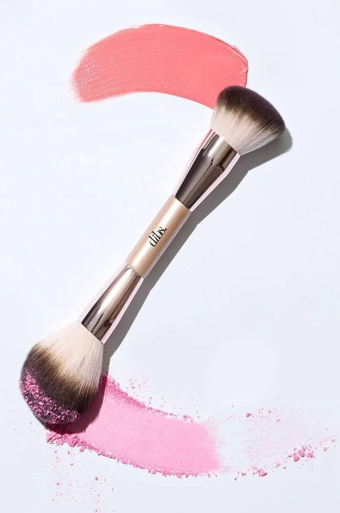 DIBS Beauty Duo Brush Face - Double-Ended Face Brush for Setting Powder, Highlighting | Amazon (US)