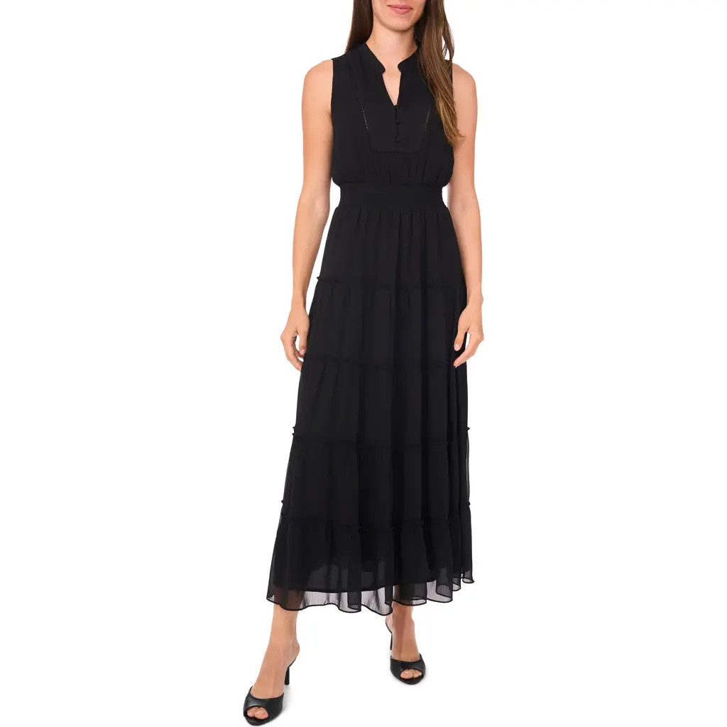 Halogen® Sleeveless Maxi Dress in Rich Black at Nordstrom Rack, Size Small | Nordstrom Rack