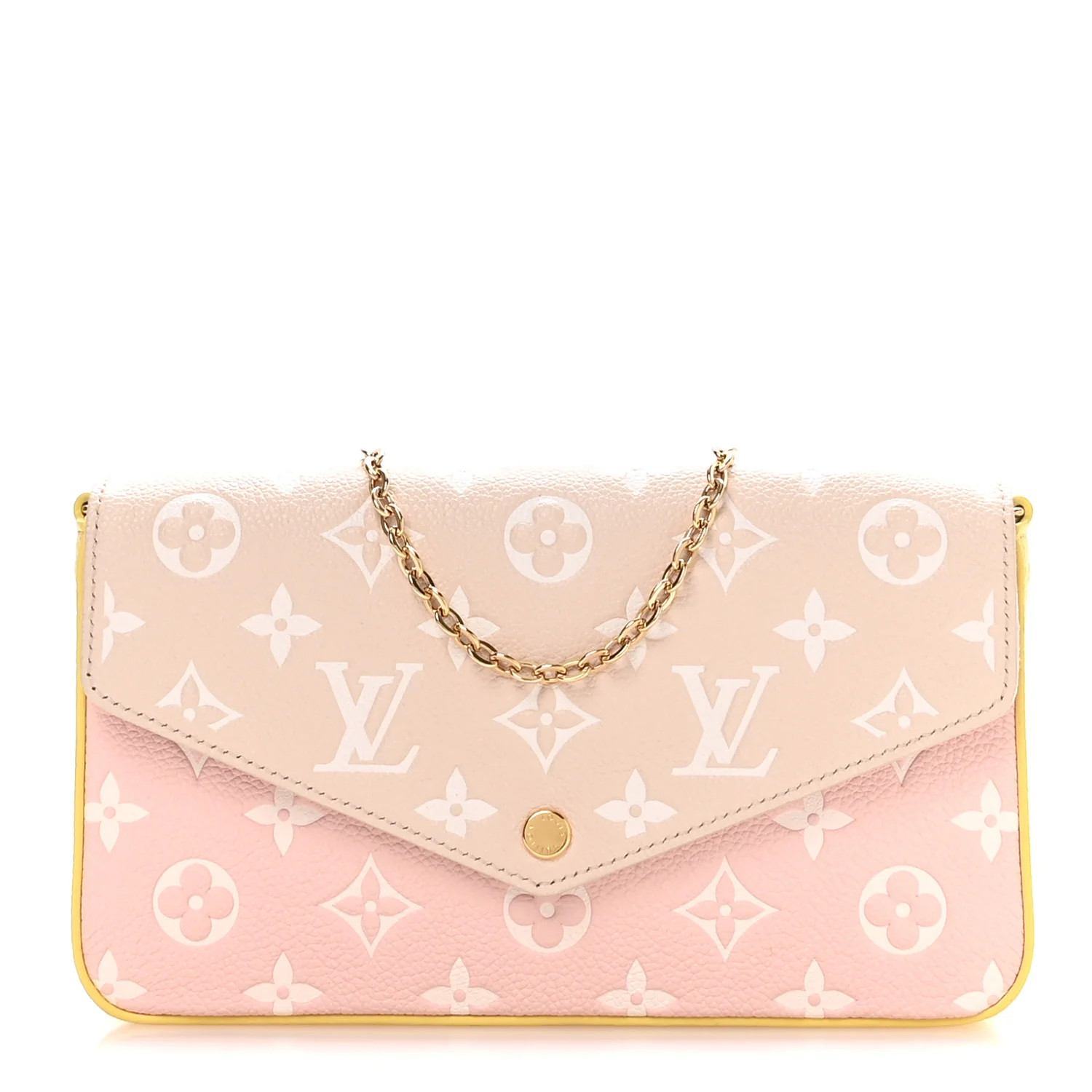 Louis Vuitton Empreinte Spring in the City Felicie Pochette Chain Wallet Pink Beige Yellow 188410... | FASHIONPHILE (US)
