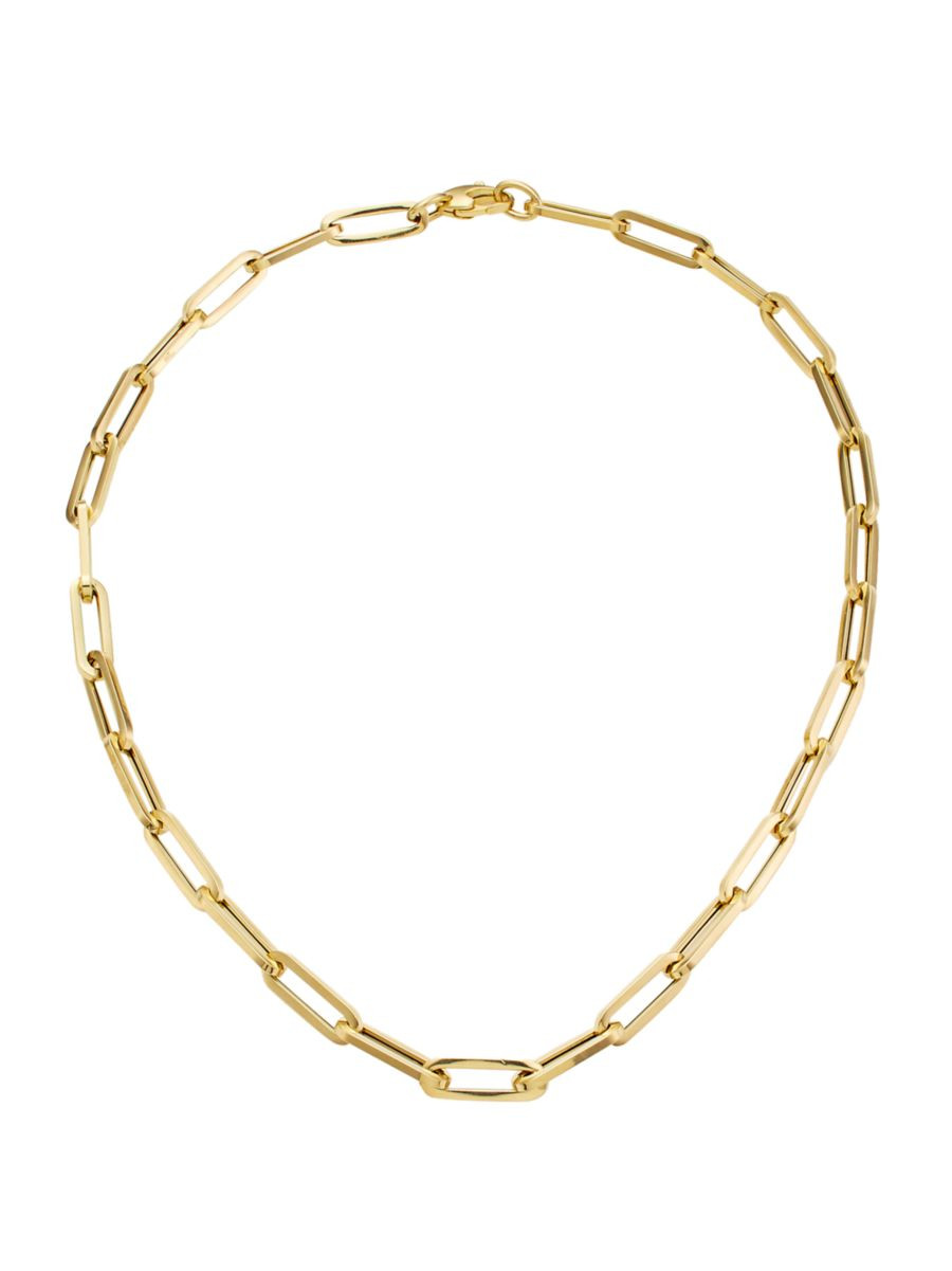 14K Yellow Gold Oval-Link Chain Necklace | Saks Fifth Avenue
