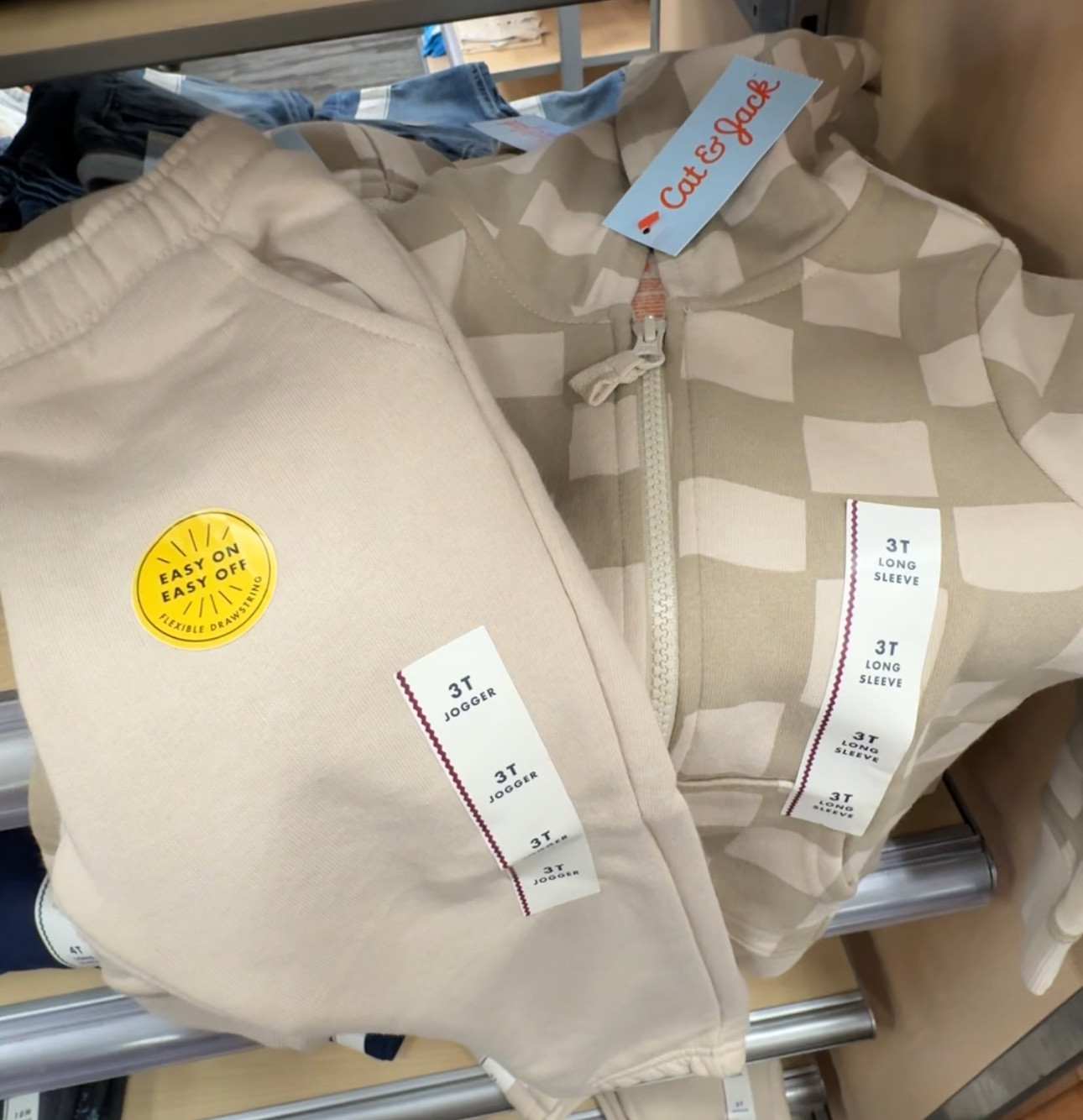 Neutral colored checkered fleece fit so cute and cozy for your little one! 

#LTKKids #LTKFamily #LTKBaby