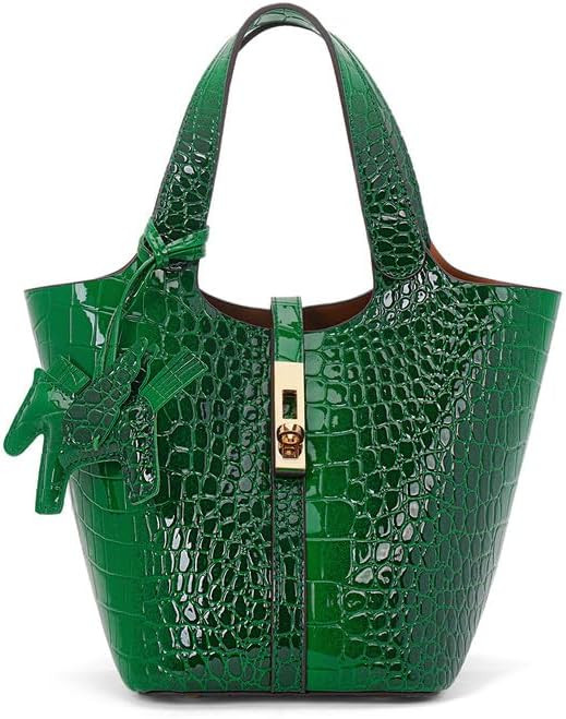 Tote Bag for Women Crocodile Pattern Satchel Bag for Women Shoulder Handbag Purse Clutch Bags for... | Amazon (US)
