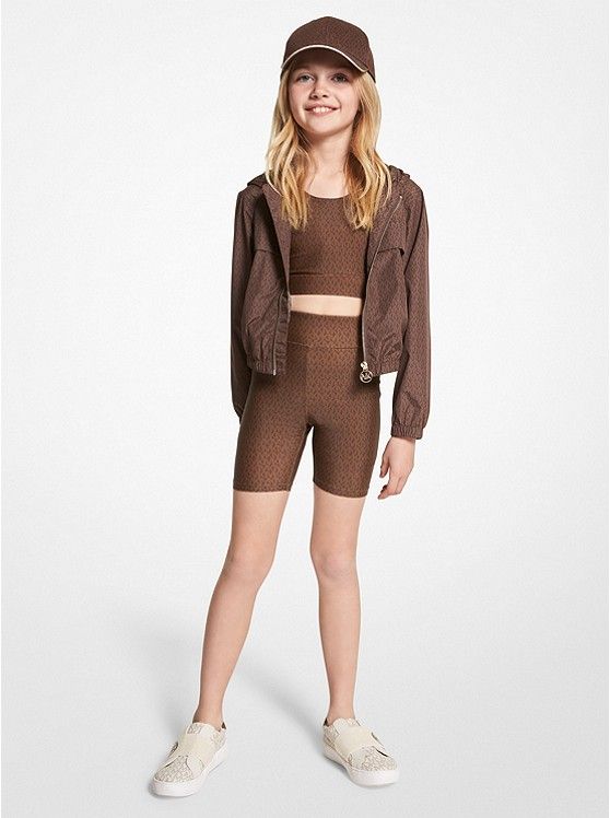 Logo Stretch Jersey Bike Shorts | Michael Kors US