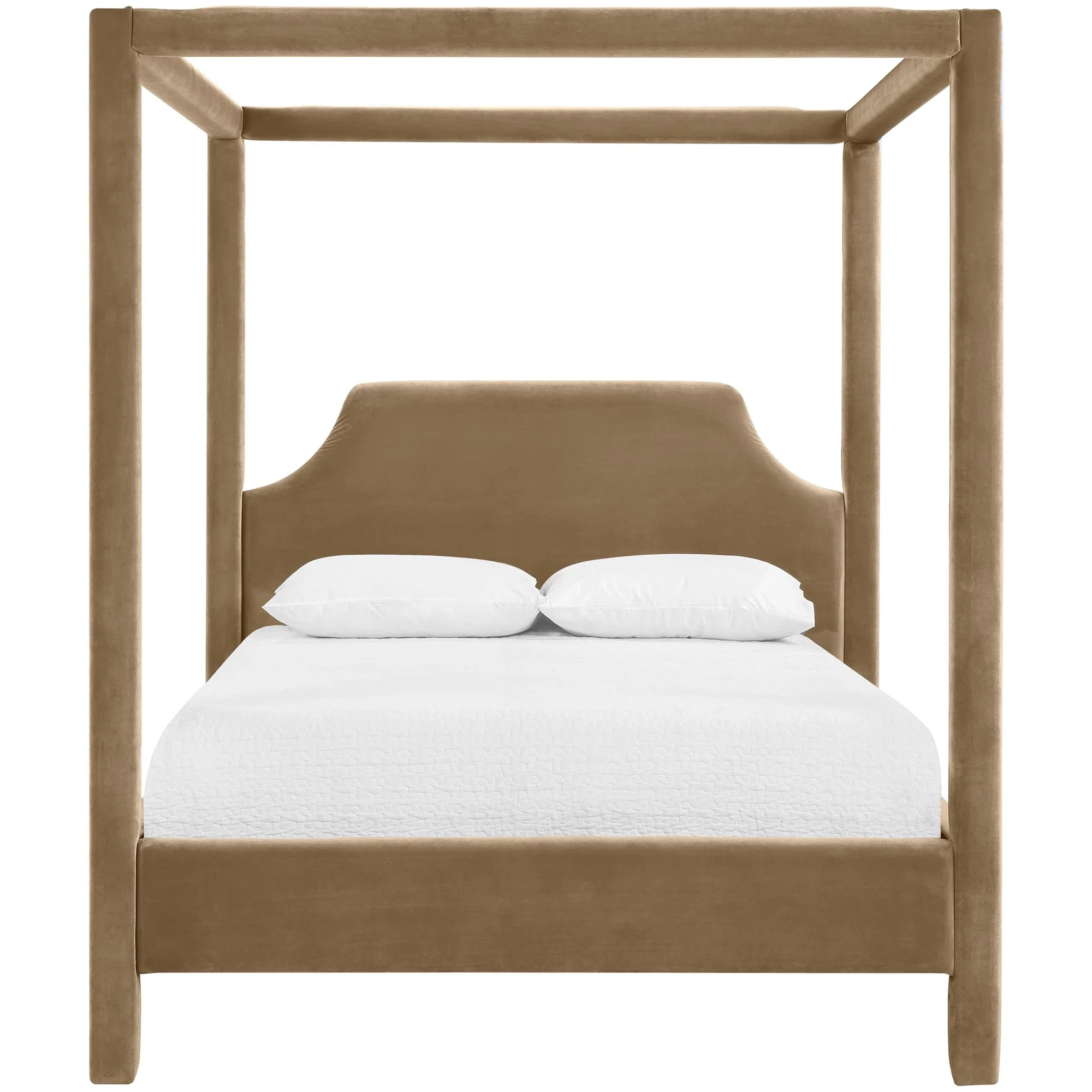 Meridian Furniture Dawson Beige Velvet Upholstered Queen Bed | Walmart (US)