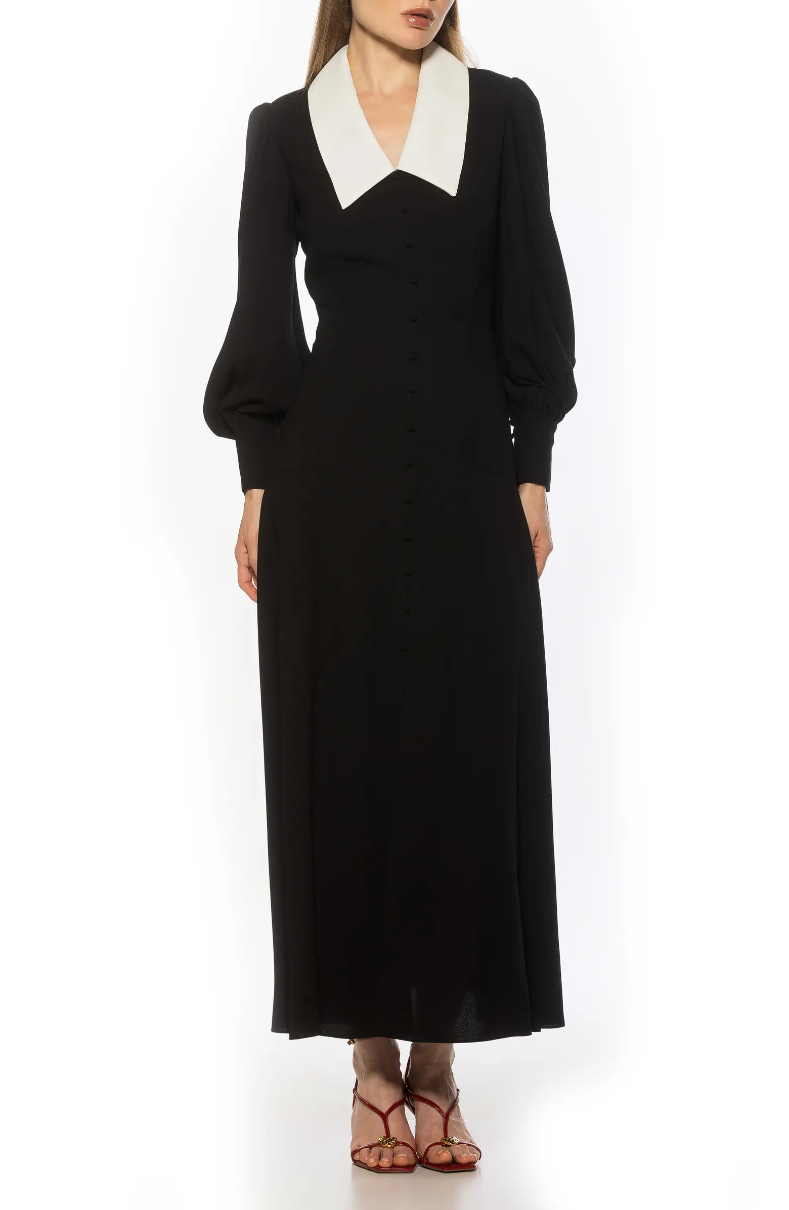 Kate Collared Long Sleeve Maxi Dress | Nordstrom Rack