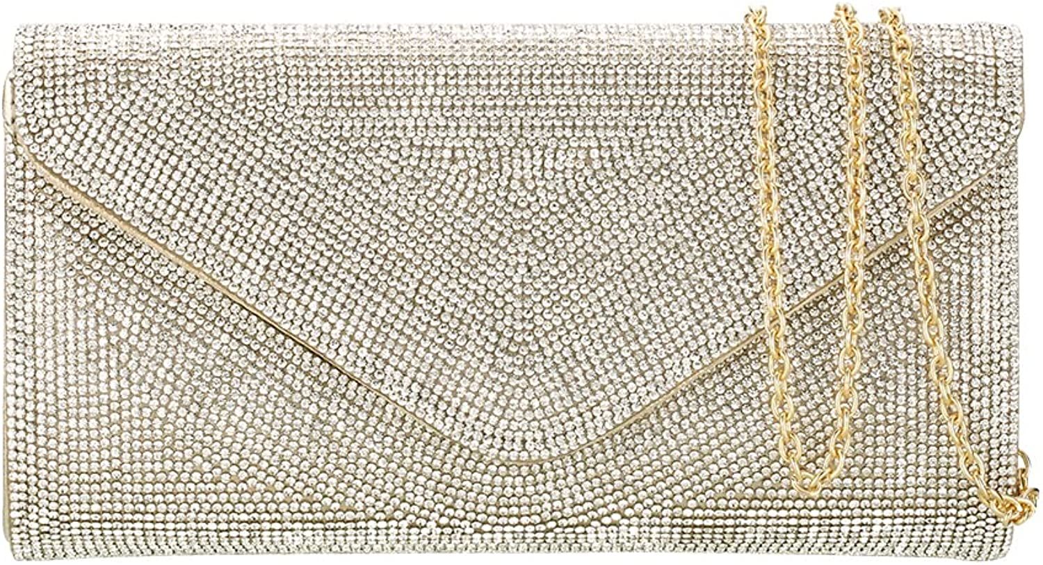 BENCOMOM Women gold clutch Purses Formal Evening Bags Wedding Party Dressy Handbags Bridal Prom shou | Amazon (US)